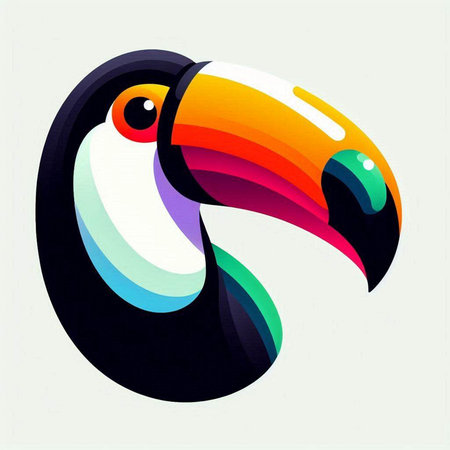 Tropical toucan. Vector illustration of a toucan.のイラスト素材