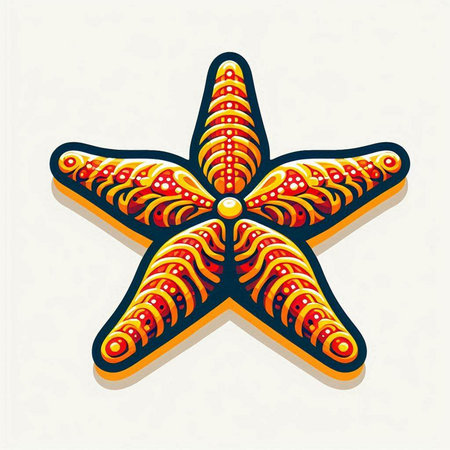 Starfish on a white background. Vector illustration. Eps 10.のイラスト素材