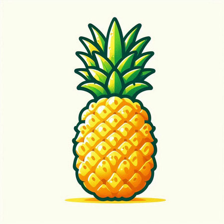 Pineapple vector illustration. Isolated pineapple on white background.のイラスト素材