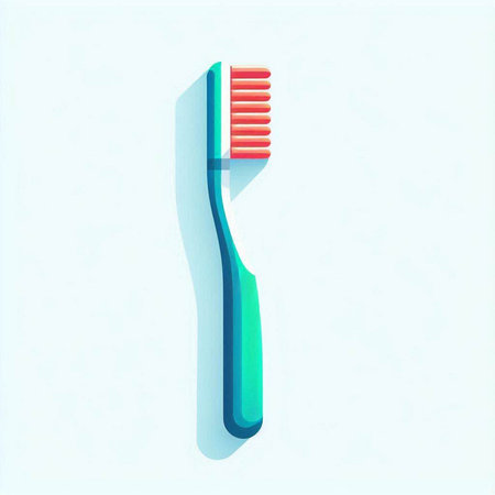 Toothbrush, toothpaste, toothpaste, vector illustration.のイラスト素材