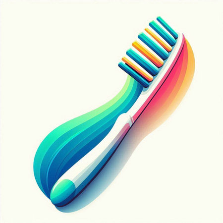 toothbrush on a white background, vector illustration, eps10のイラスト素材