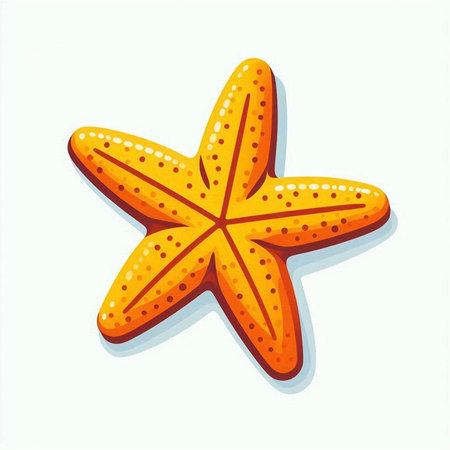 Starfish on a white background, vector illustration, eps 10のイラスト素材