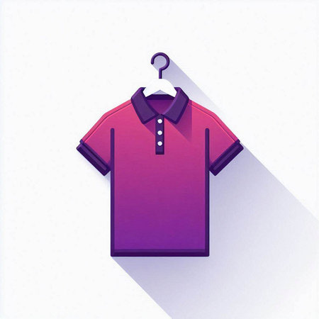 Men's polo shirt on a hanger, vector illustration.のイラスト素材