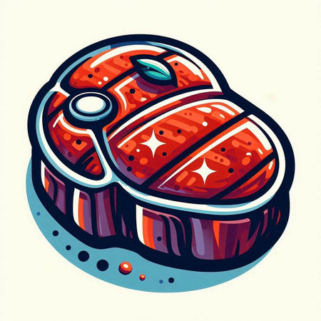 Illustration of a piece of cake in cartoon style on a white backgroundのイラスト素材