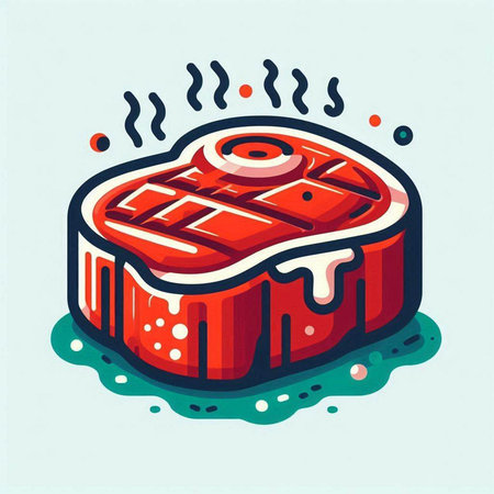Hand drawn illustration of a piece of cake in cartoon style. Vector illustration.のイラスト素材