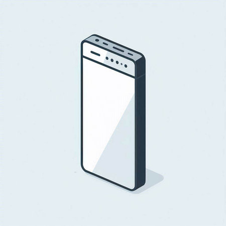 Smartphone isometric vector illustration. 3D isometric smartphone.のイラスト素材