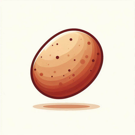 Illustration of a potato on a white background. Vector illustration.のイラスト素材
