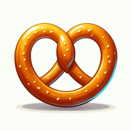 Pretzel isolated on white background. Vector illustration for your designのイラスト素材
