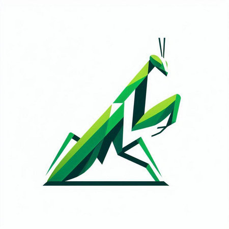 Praying mantis icon. Vector illustration of a praying mantis.のイラスト素材