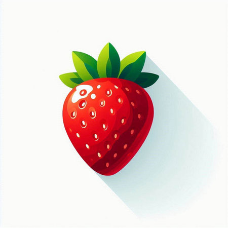 Strawberry on a white background. Vector illustration. Eps 10のイラスト素材