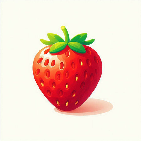 Strawberry isolated on white background. Vector illustration. Eps 10のイラスト素材