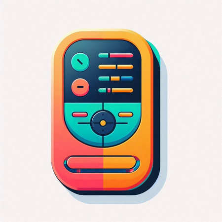 Remote control icon on white background. 3D rendering. Illustration.のイラスト素材