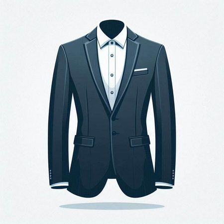 Illustration of a tuxedo isolated on a white background.のイラスト素材