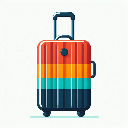 Suitcase vector illustration. Suitcase icon. Travel concept.のイラスト素材