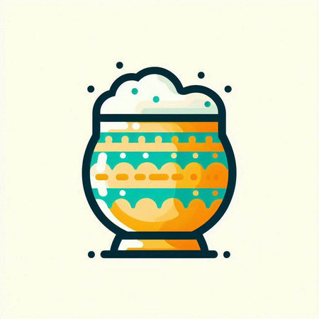 Cup of beer with foam icon. Vector illustration in flat styleのイラスト素材