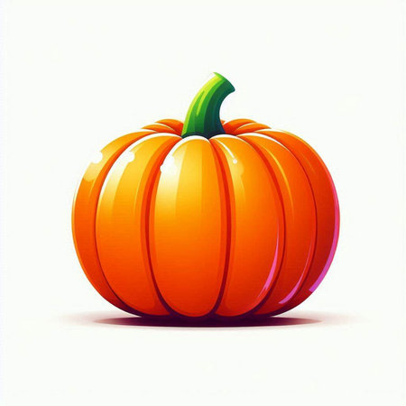 Pumpkin on a white background. 3d render illustration.のイラスト素材