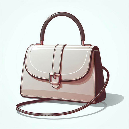 Illustration of a female handbag isolated on a white background.のイラスト素材