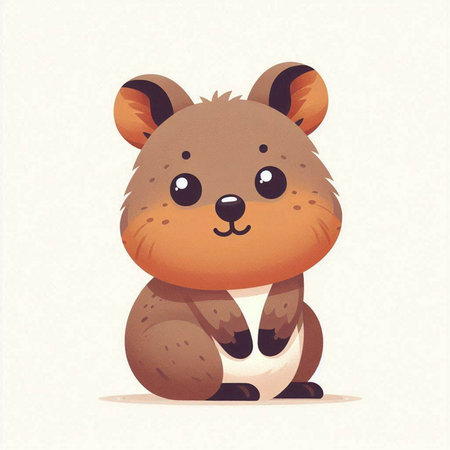 Cute cartoon bear on a white background. Vector illustration for your designのイラスト素材