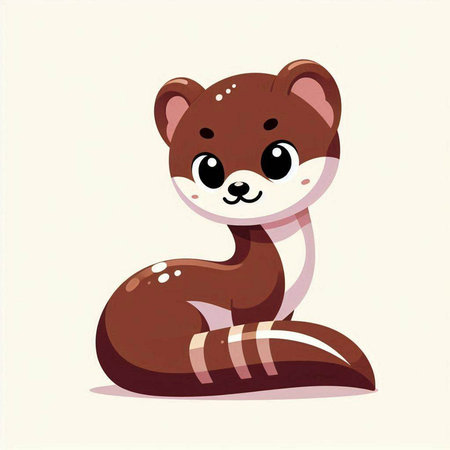Cute little beaver. Vector illustration of a cartoon animal.のイラスト素材