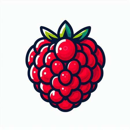 Raspberry icon isolated on white background. Vector illustration. Eps 10.のイラスト素材