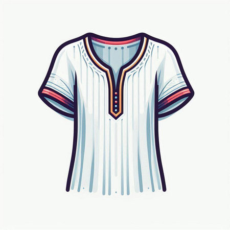 Baseball jersey isolated on white background. Vector illustration. EPS 10のイラスト素材