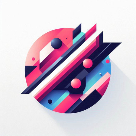 Abstract geometric background with colorful shapes. Vector illustration. Eps 10.のイラスト素材