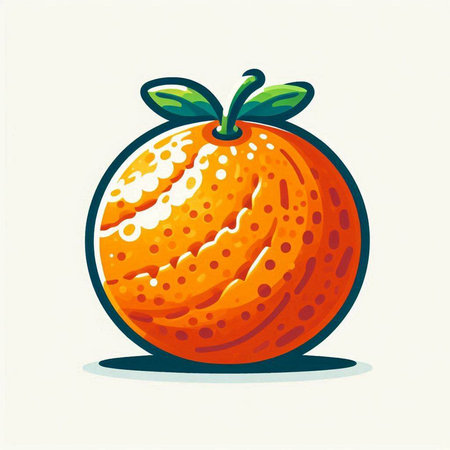Orange fruit vector illustration. Hand drawn orange isolated on white background.のイラスト素材