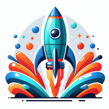 Necktie with colorful pattern on white background. Vector illustration.のイラスト素材