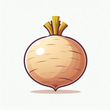 Vector illustration of a fresh onion on a white background. Vegetable icon.のイラスト素材