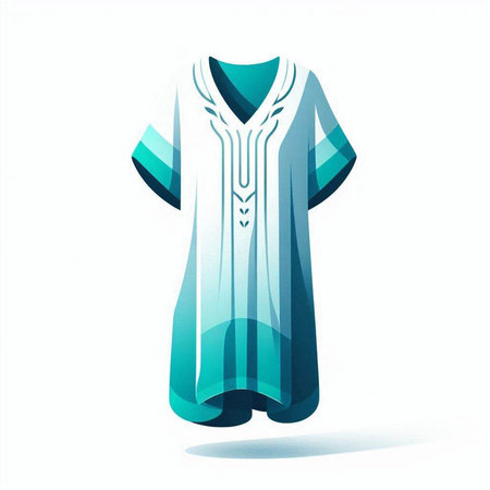 abstract indian clothes on a white background, vector illustration.のイラスト素材