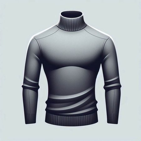 Men's turtleneck sweater on a mannequin. Vector illustrationのイラスト素材