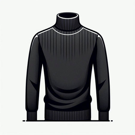 Illustration of a long sleeve sweater on a mannequin.のイラスト素材