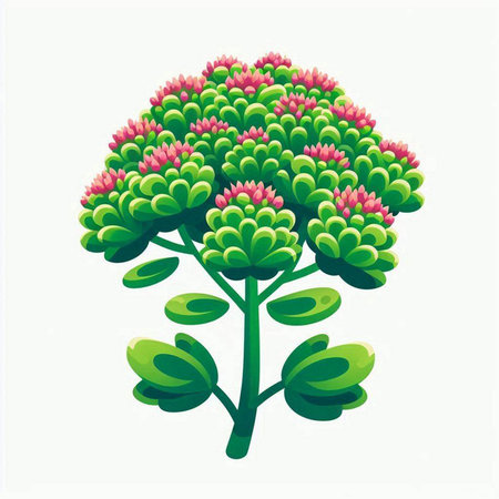 Illustration of a succulent plant isolated on a white background.のイラスト素材