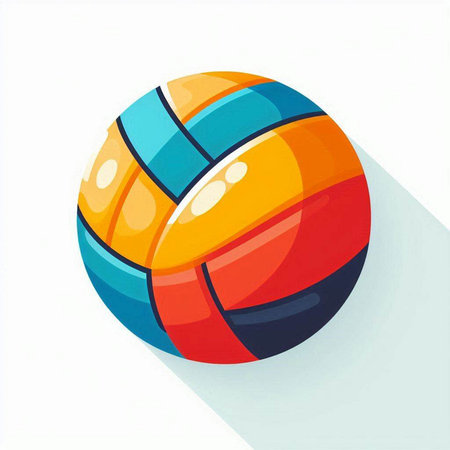 Colorful beach ball. Vector illustration. Isolated on white background.のイラスト素材