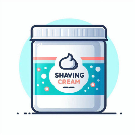 Jar of salting cream. Vector illustration in flat cartoon style.のイラスト素材