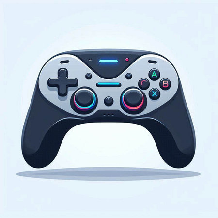 Realistic gamepad. Gamepad for video games. Vector illustrationのイラスト素材