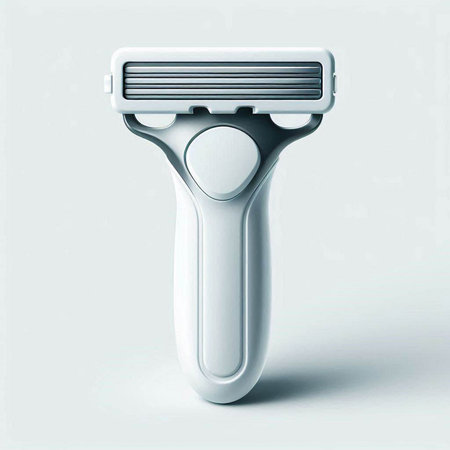 Shaving razor isolated on a white background. 3d illustration.のイラスト素材