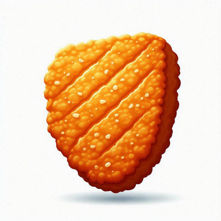 Illustration of a cookie on a white background, vector illustration.のイラスト素材