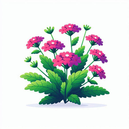 Illustration of a bunch of pink flowers on a white background.のイラスト素材