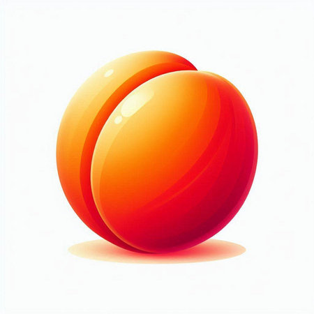 Illustration of an abstract orange sphere on a white background - vectorのイラスト素材