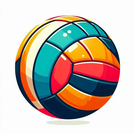 Volleyball ball icon isolated on white background. Vector illustration.のイラスト素材