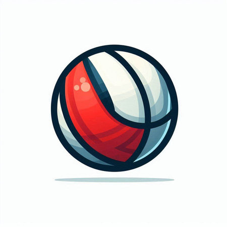 Volleyball ball icon. Vector illustration. Isolated on white background.のイラスト素材
