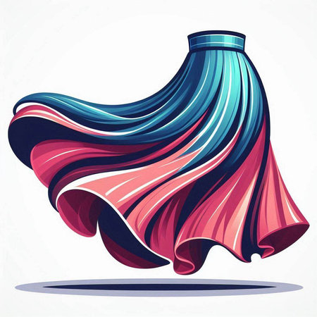 abstract vector illustration of stylized fabric in blue and pink colorsのイラスト素材