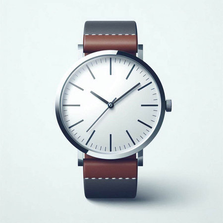 Wristwatch isolated on white background. Clipping path included.のイラスト素材