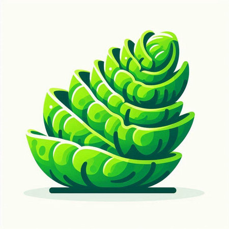 Green pine tree isolated on white background. Vector illustration in cartoon style.のイラスト素材