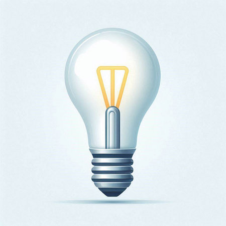 Light bulb on a blue background. Vector illustration. EPS 10.のイラスト素材