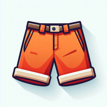 Shorts on a white background, vector illustration, eps 10のイラスト素材