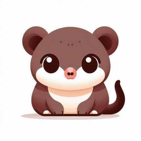 Cute cartoon hamster on a white background. Vector illustration.のイラスト素材