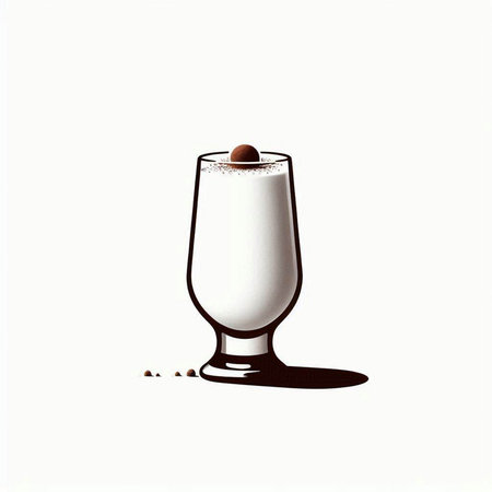 Coffee cocktail isolated on a white background. Vector illustration.のイラスト素材