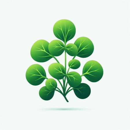Green leaf. Vector illustration. Isolated on a white background.のイラスト素材